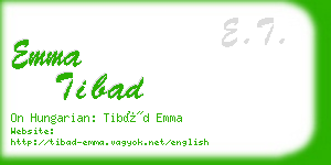 emma tibad business card